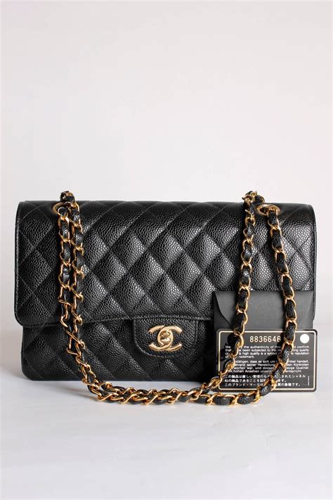 chanel 2.55 caviar black &|2.55 Handbags .